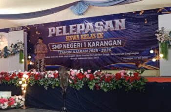 Pelepasan Siswa Kelas IX SMPN 1 Karangan Tahun Ajaran 2025-2026